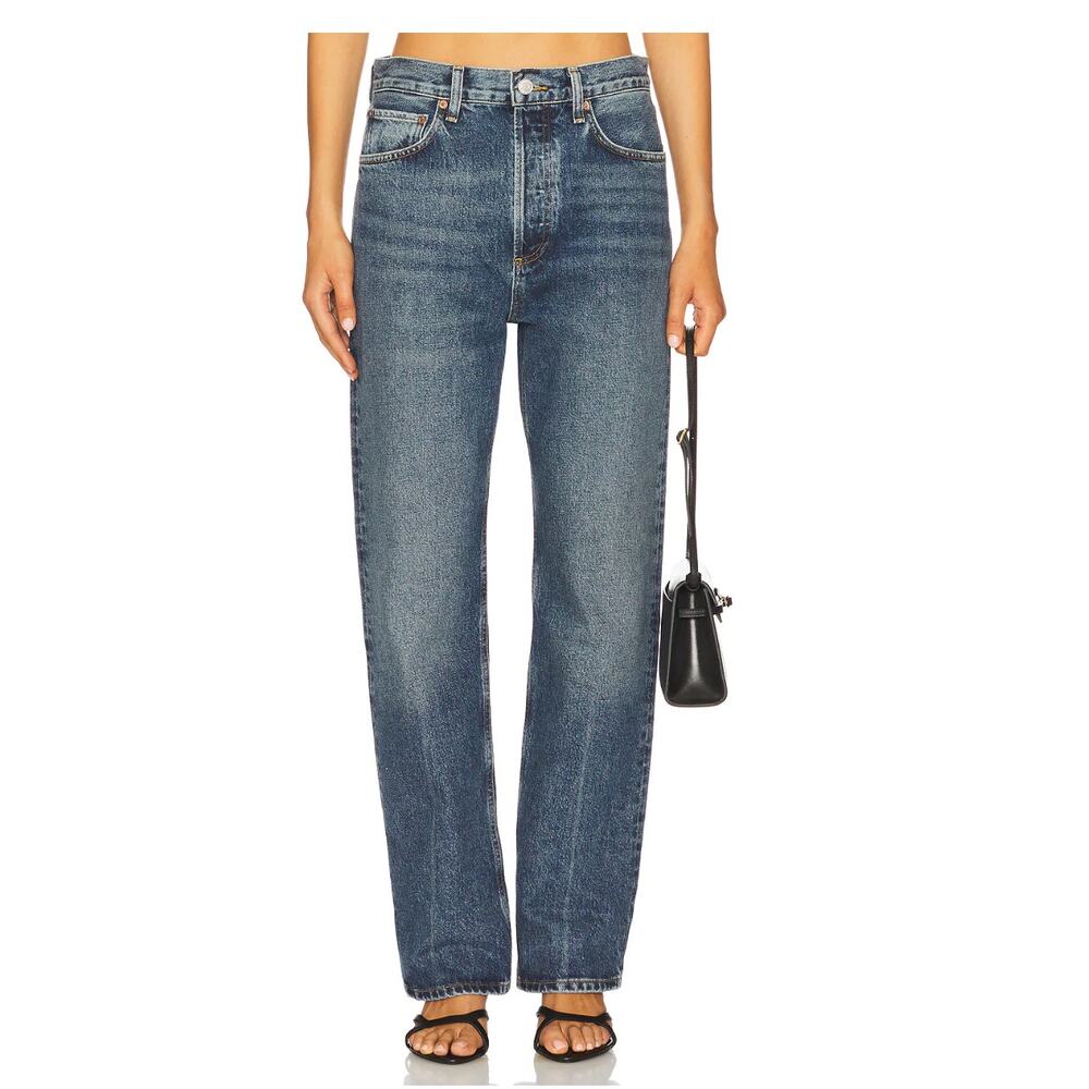 AGOLDE NWT Fran Jean Low Slung Easy Straight Denim Jean in Dwell // 24